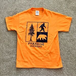 PARADISE Michigan Delta Orange Kids Medium Nature Tee NWOT
